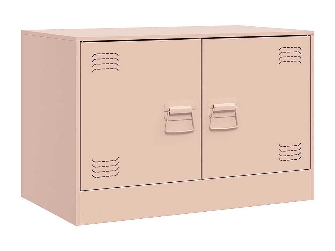 Castlerea  Mueble para TV de acero rosa 67x39x44 cm