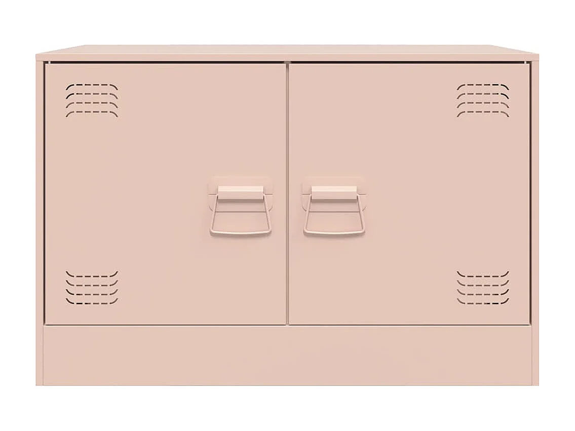 Castlerea  Mueble para TV de acero rosa 67x39x44 cm