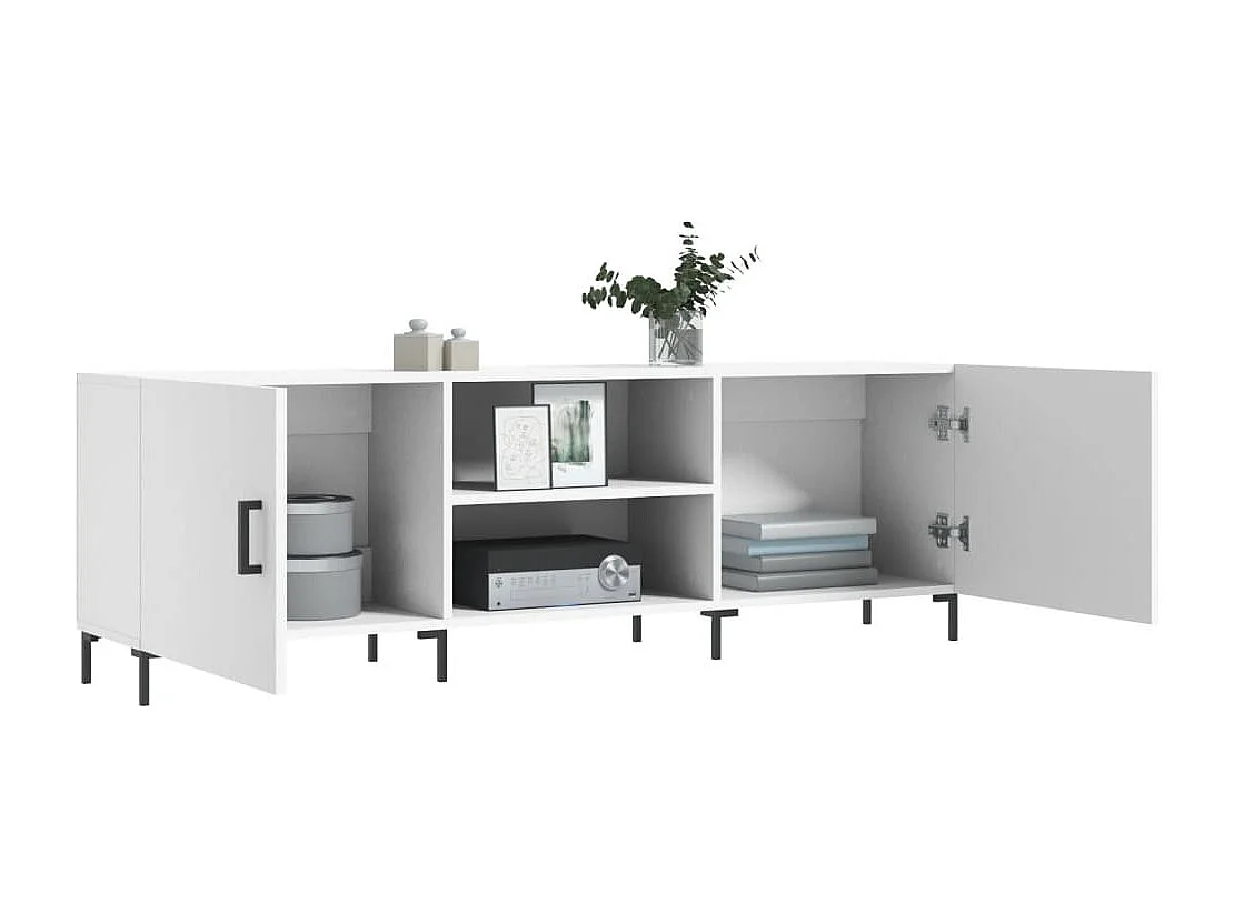 Zendra  Mueble para TV madera de ingeniería blanco 150x30x50 cm