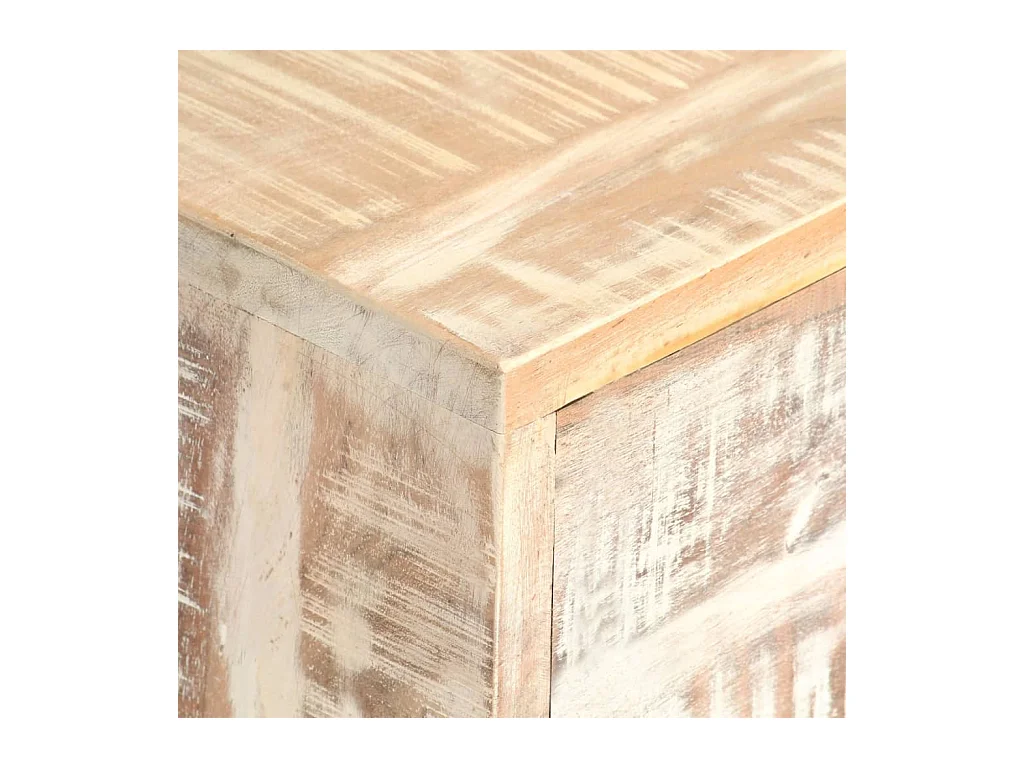 Garden Furniture -  Tv-meubel 140x30x45 cm massief acaciahout wit