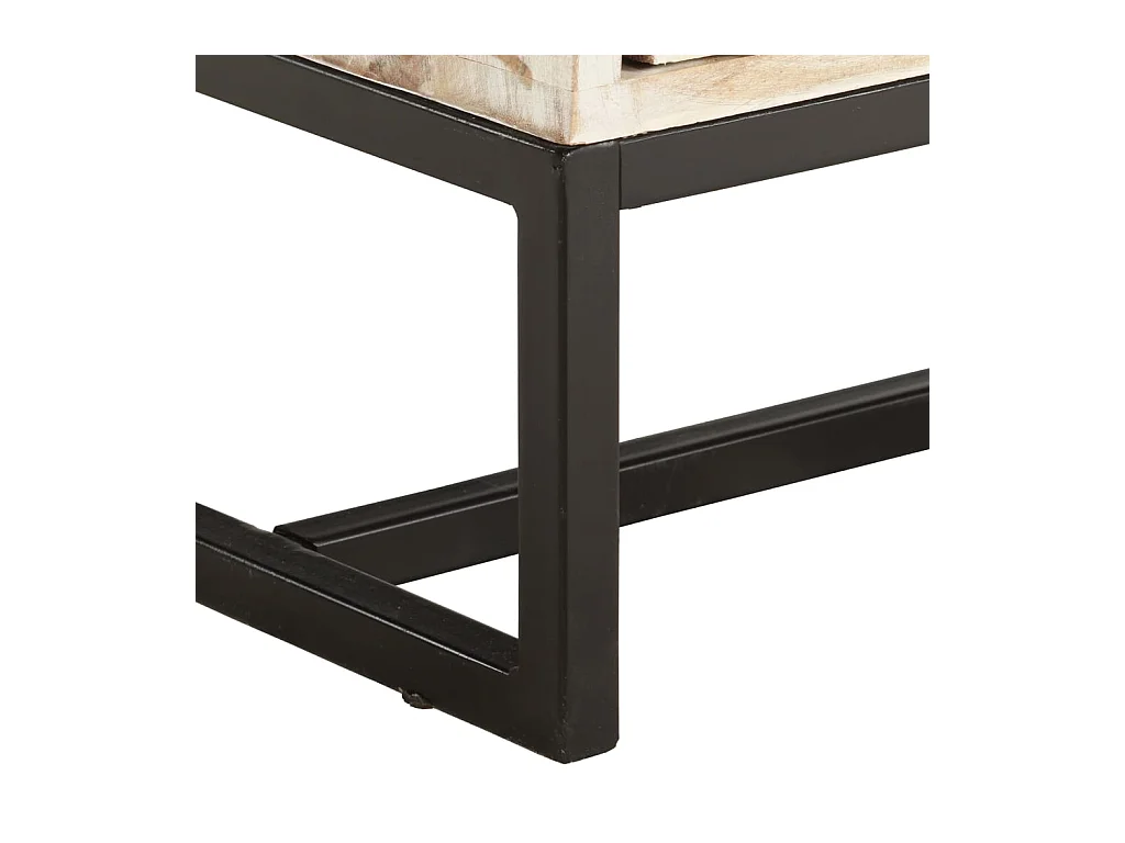 Garden Furniture -  Tv-meubel 140x30x45 cm massief acaciahout wit