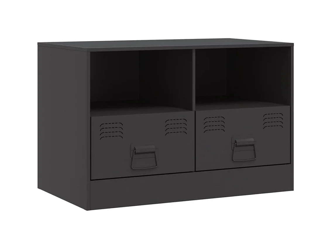 Amelie  Meuble TV noir 67x39x44 cm acier