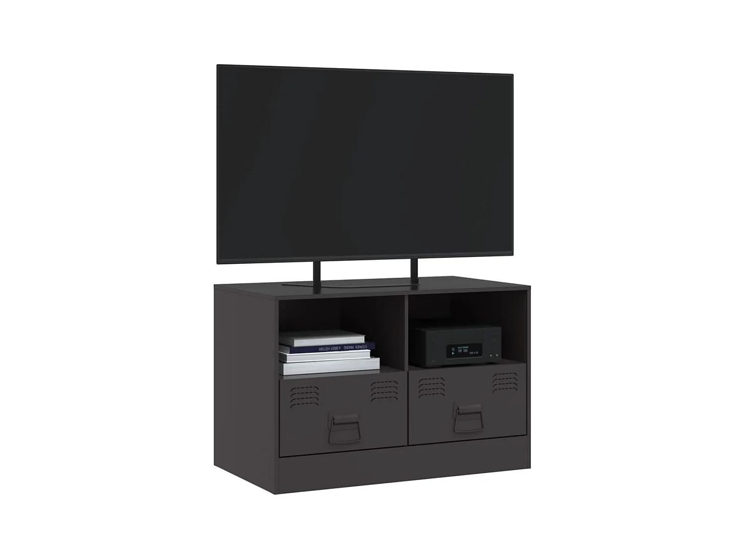 Amelie  Meuble TV noir 67x39x44 cm acier