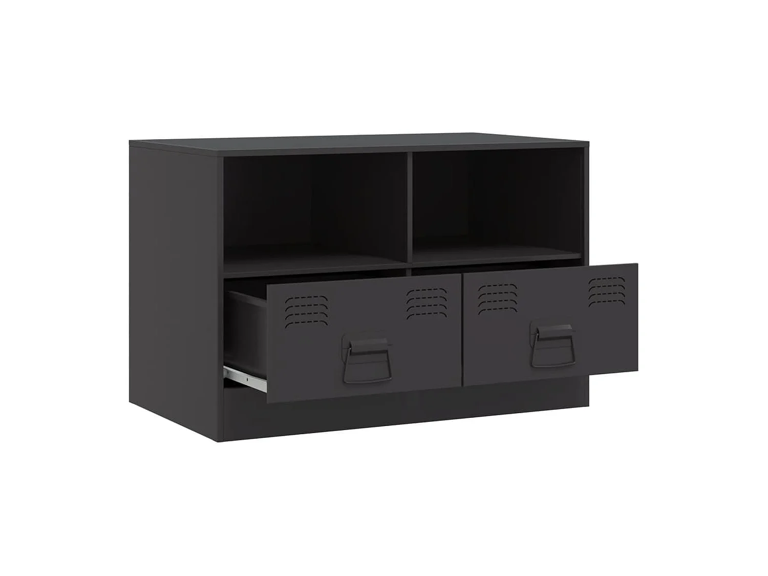 Amelie  Meuble TV noir 67x39x44 cm acier