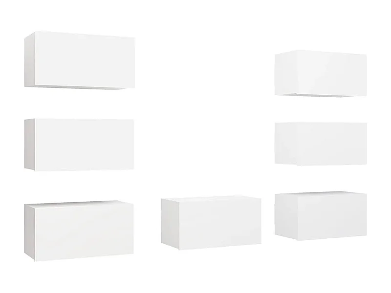 Ceylar  Tv-meubelen 7 st 30,5x30x60 cm bewerkt hout wit