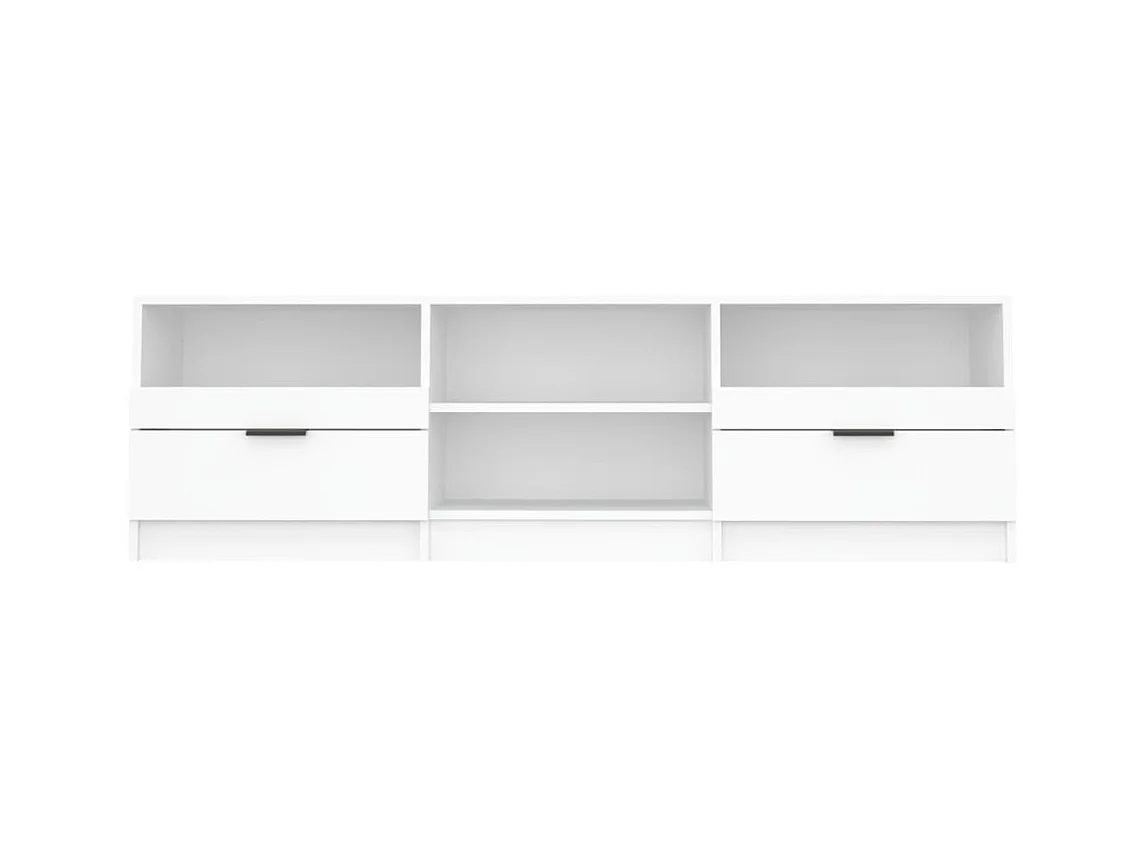 Stacy  Meuble TV Blanc 150x33,5x45 cm Bois d'ingénierie