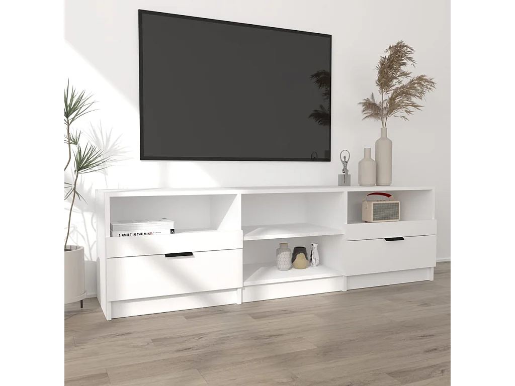 Stacy  Tv-meubel 150x33,5x45 cm bewerkt hout wit