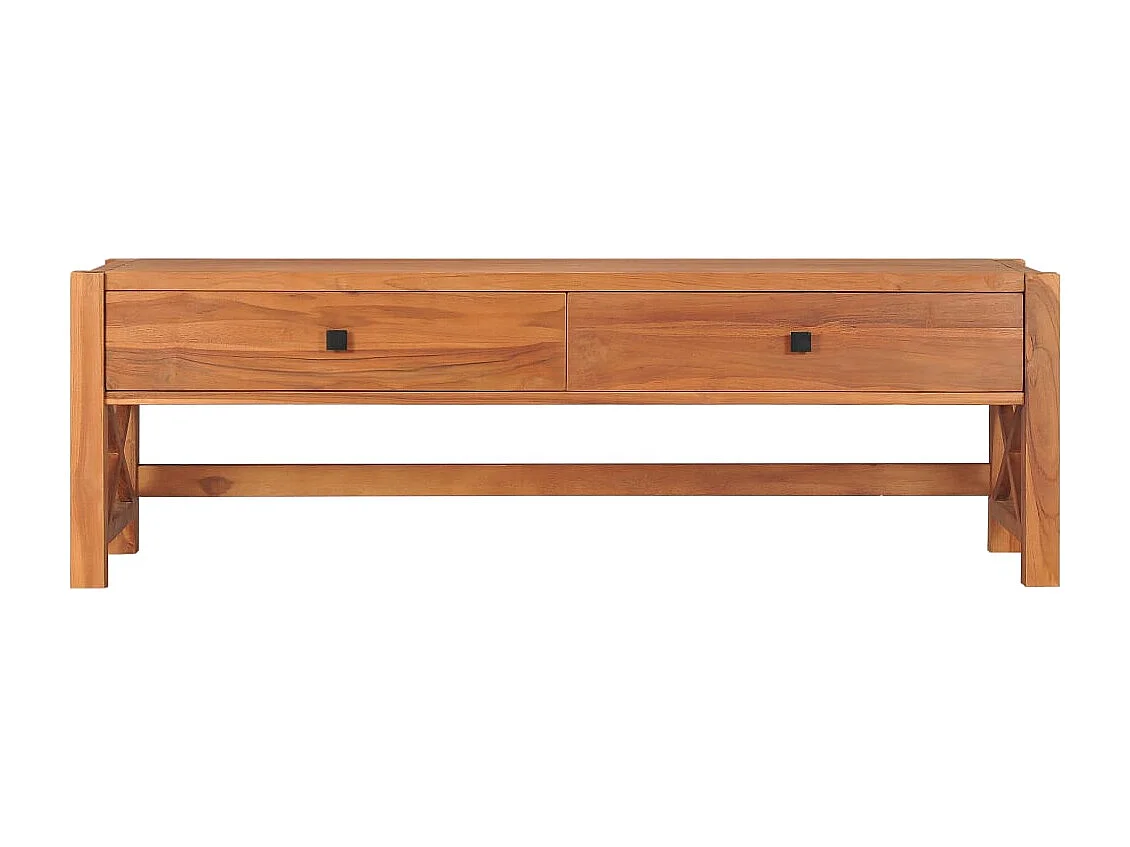 Mihra  Meuble TV 140x40x45 cm Bois de teck