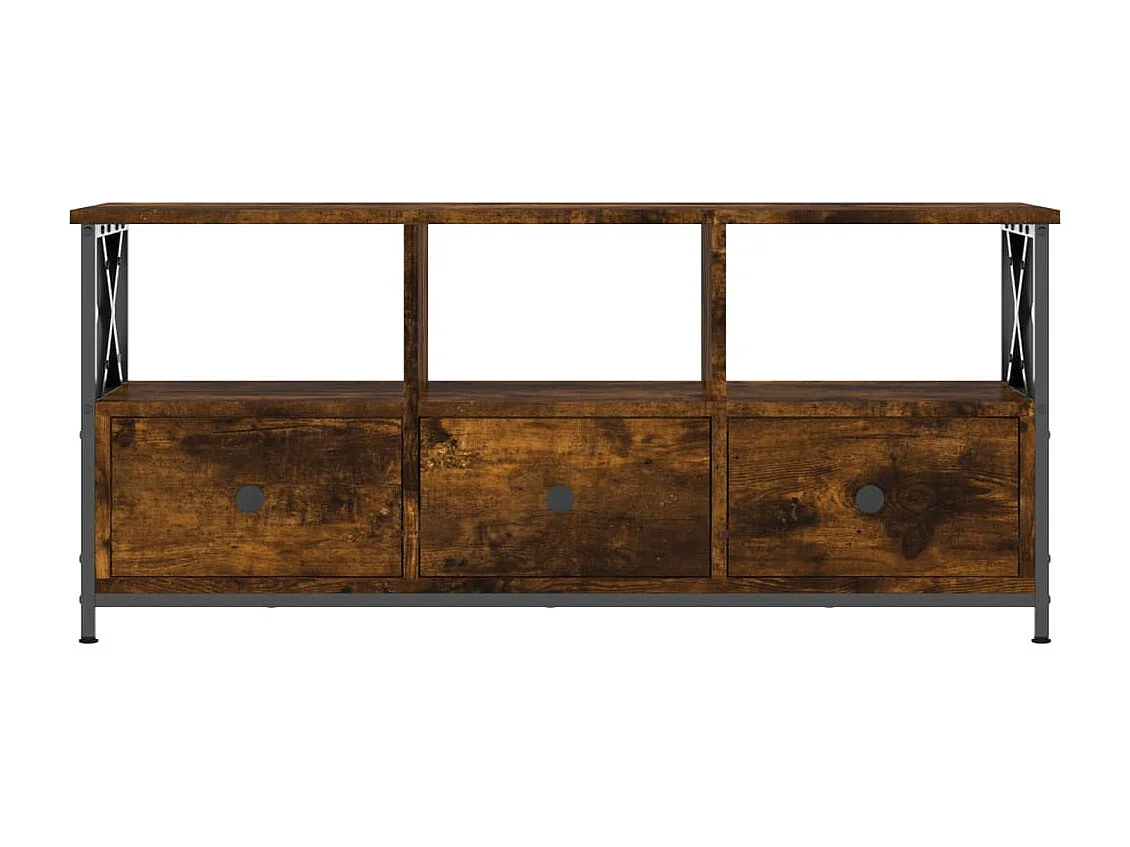 Sophie-Bernadette-Marie  Tv-meubel 102x33x45 cm bewerkt hout en ijzer gerookt eikenkleur