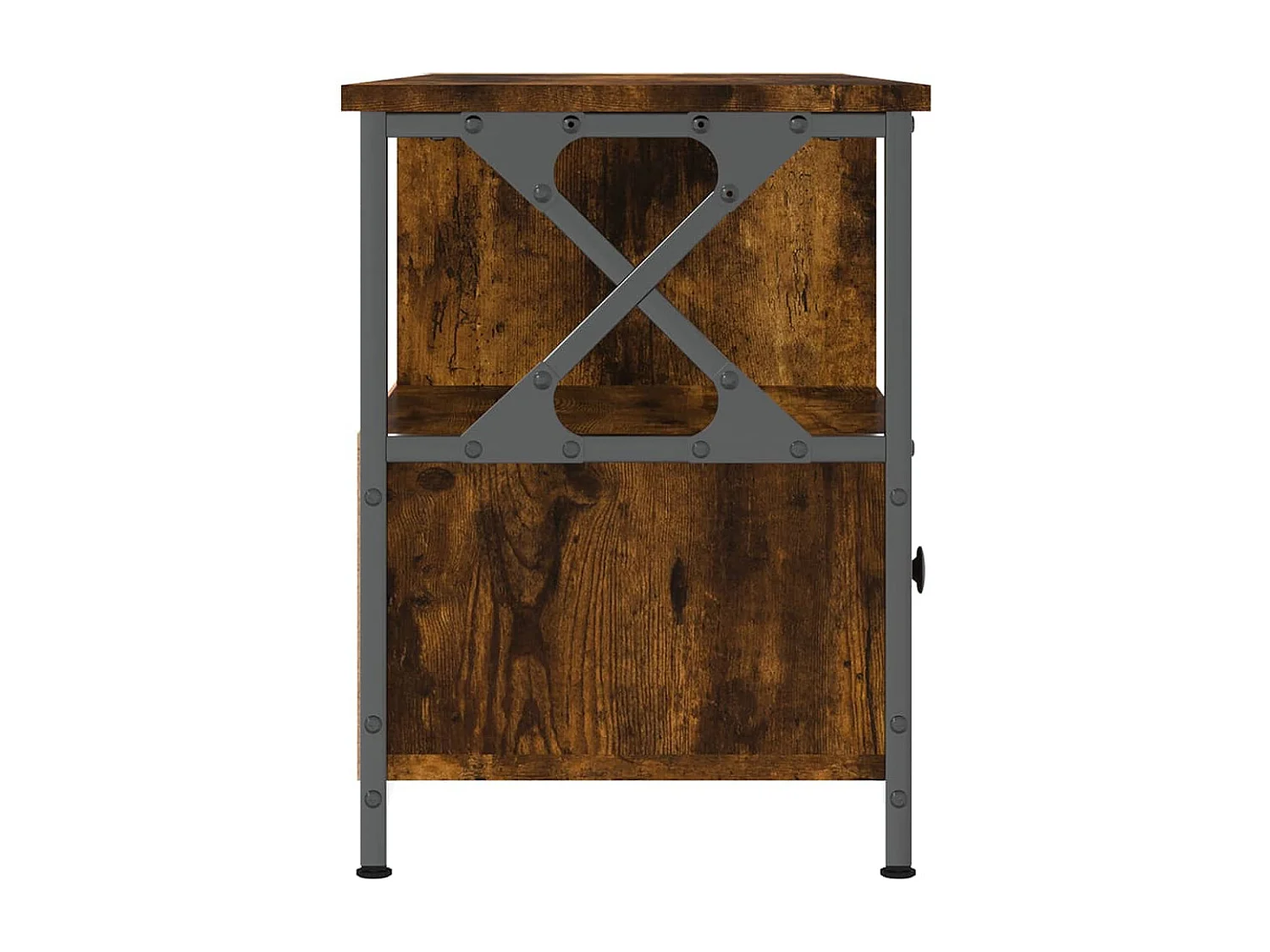 Sophie-Bernadette-Marie  Tv-meubel 102x33x45 cm bewerkt hout en ijzer gerookt eikenkleur