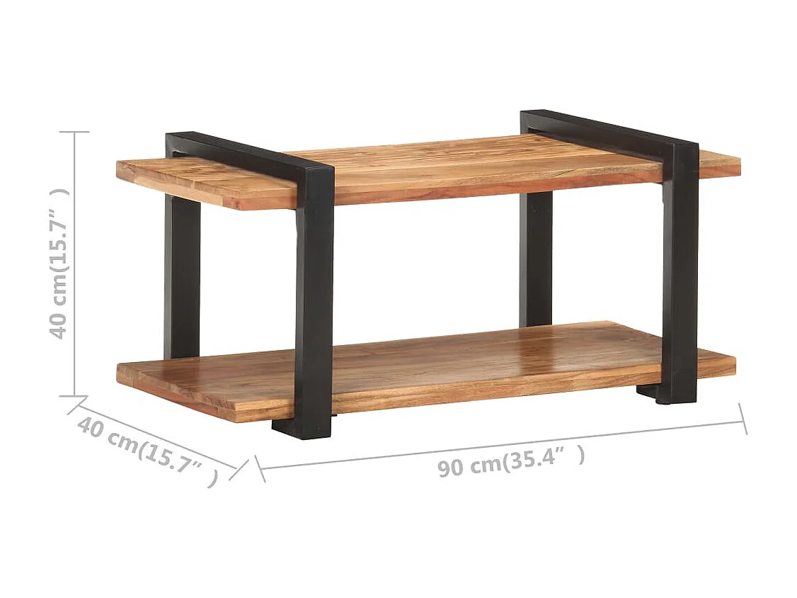 Gokce  Meuble TV 90x40x40 cm Bois d'acacia solide