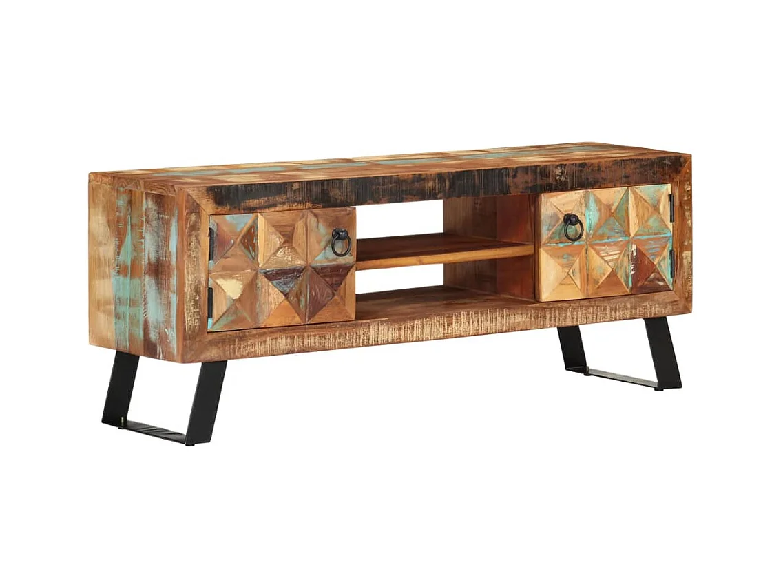 Jean-Paul-Alexis  Meuble TV 112x30x45 cm bois massif de récupération