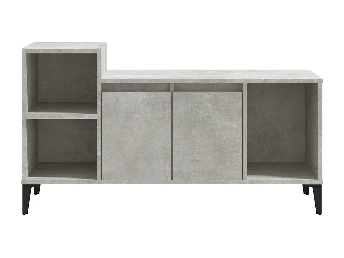 Fornir  Meuble TV Gris béton 100x35x55 cm Bois d'ingénierie