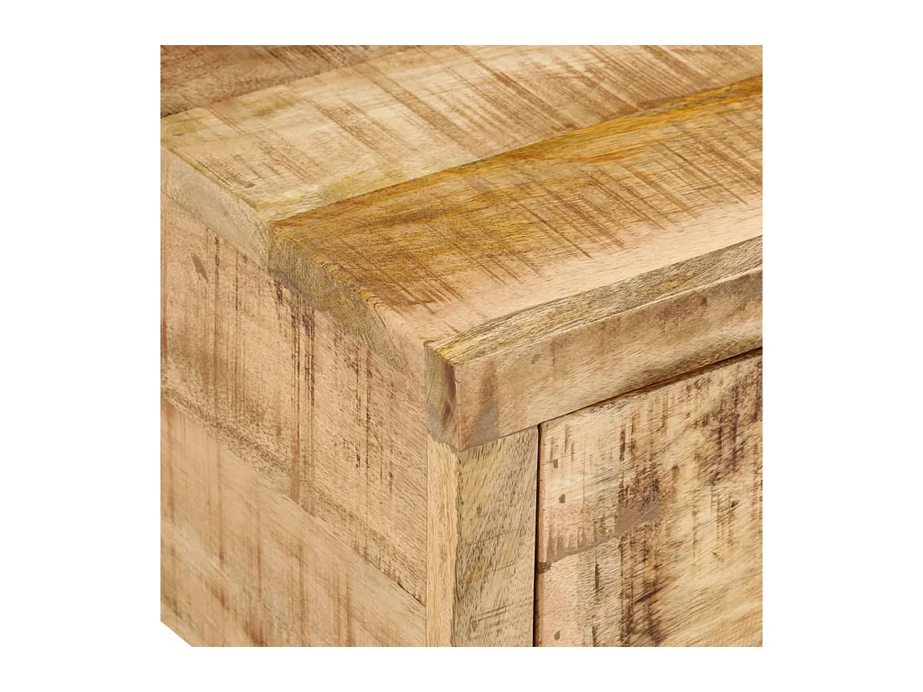 Philippe-René  Meuble TV (118-200) x 30 x 40 cm en bois massif de manguier