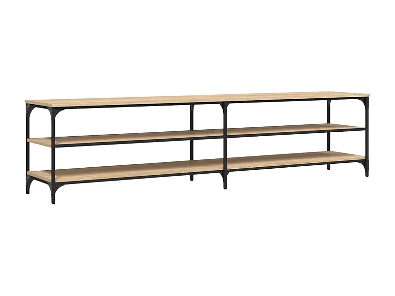 Chiloquin  Tv-meubel 200x30x50 cm bewerkt hout metaal sonoma eikenkleurig