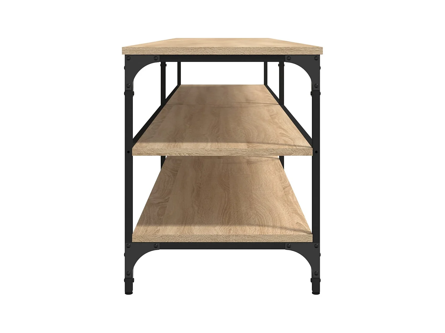 Chiloquin  Meuble TV chêne sonoma 200x30x50 cm bois d'ingénierie et métal