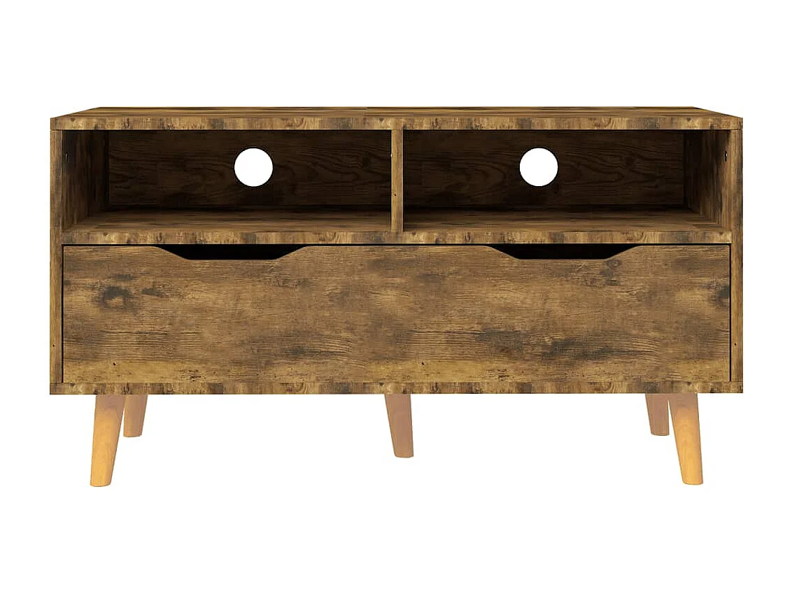 Homosassa  Mueble de TV madera de ingeniería roble ahumado 90x40x48,5 cm