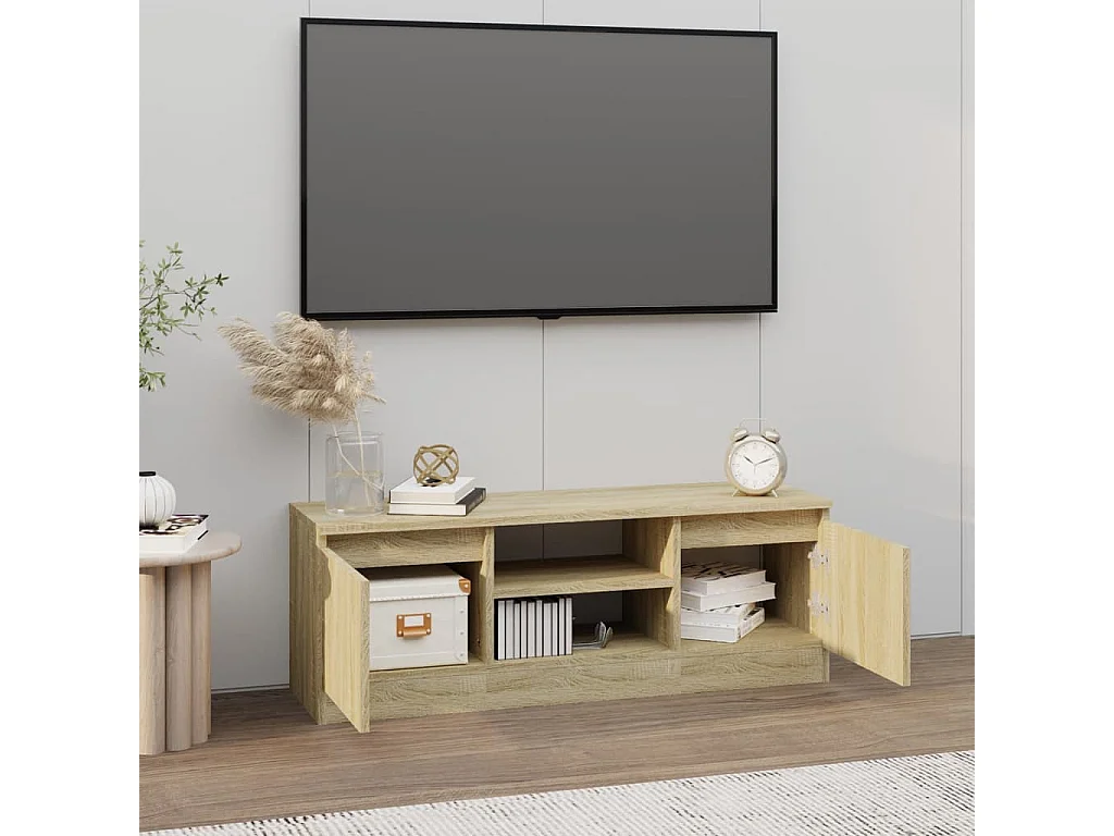 Eugene  Meuble TV avec porte Chêne sonoma 102x30x36 cm