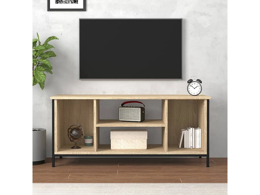 Ypel  Meuble TV chêne sonoma 102x35x45 cm bois d'ingénierie