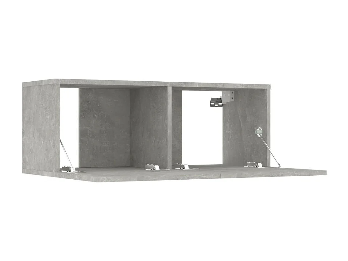 Assumption  Meubles TV 4 pcs gris béton 80x30x30 cm bois d'ingénierie