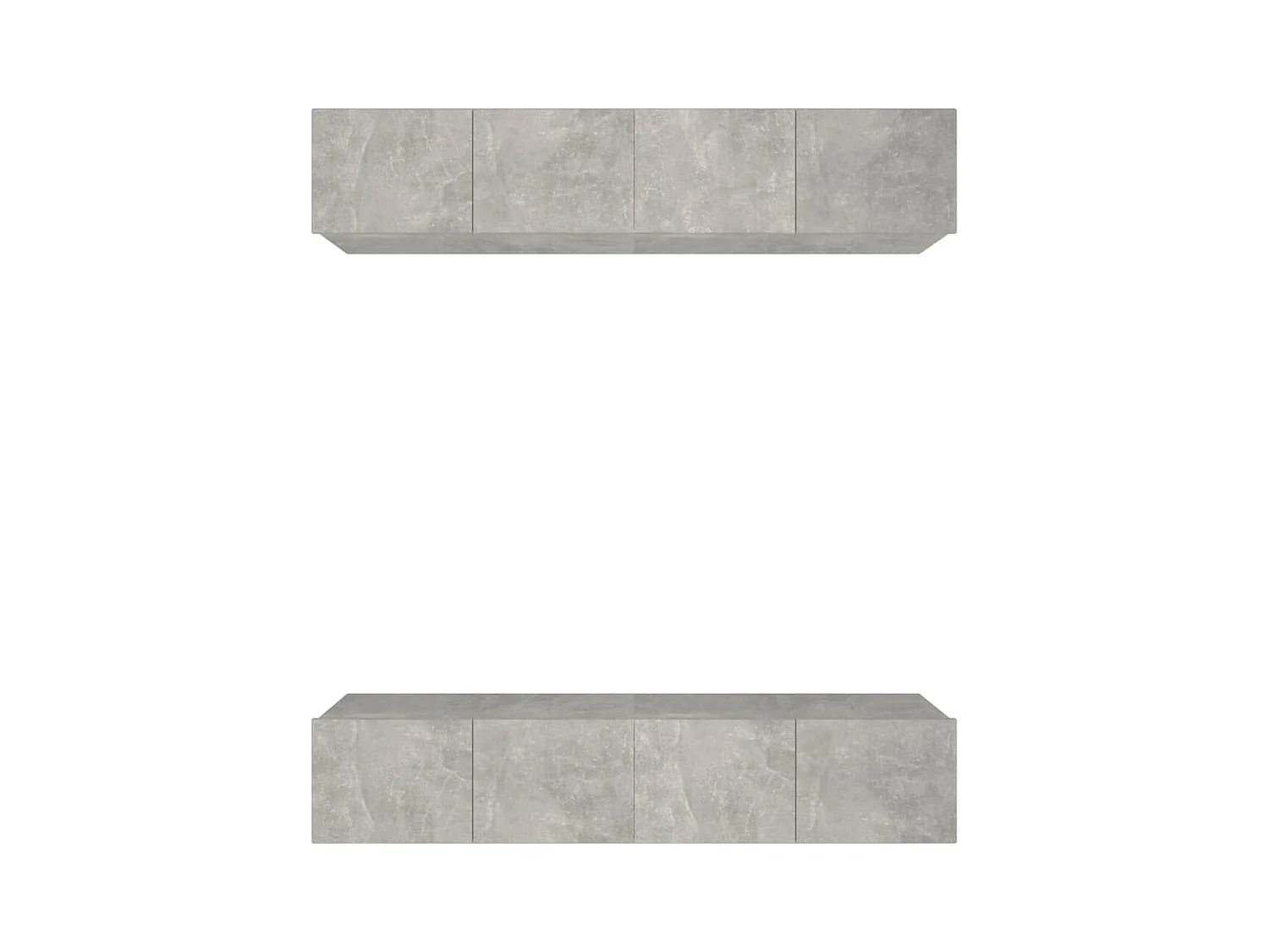 Assumption  Muebles TV 4 uds madera contrachapada gris hormigón 80x30x30 cm