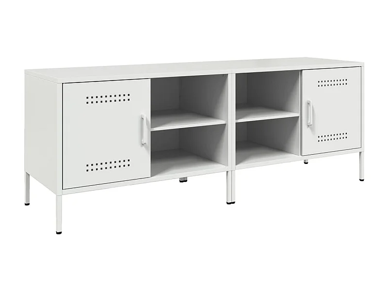 Neris  Meubles TV 2 pcs blanc 68x39x50,5 cm acier