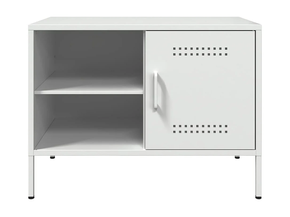 Neris  Meubles TV 2 pcs blanc 68x39x50,5 cm acier