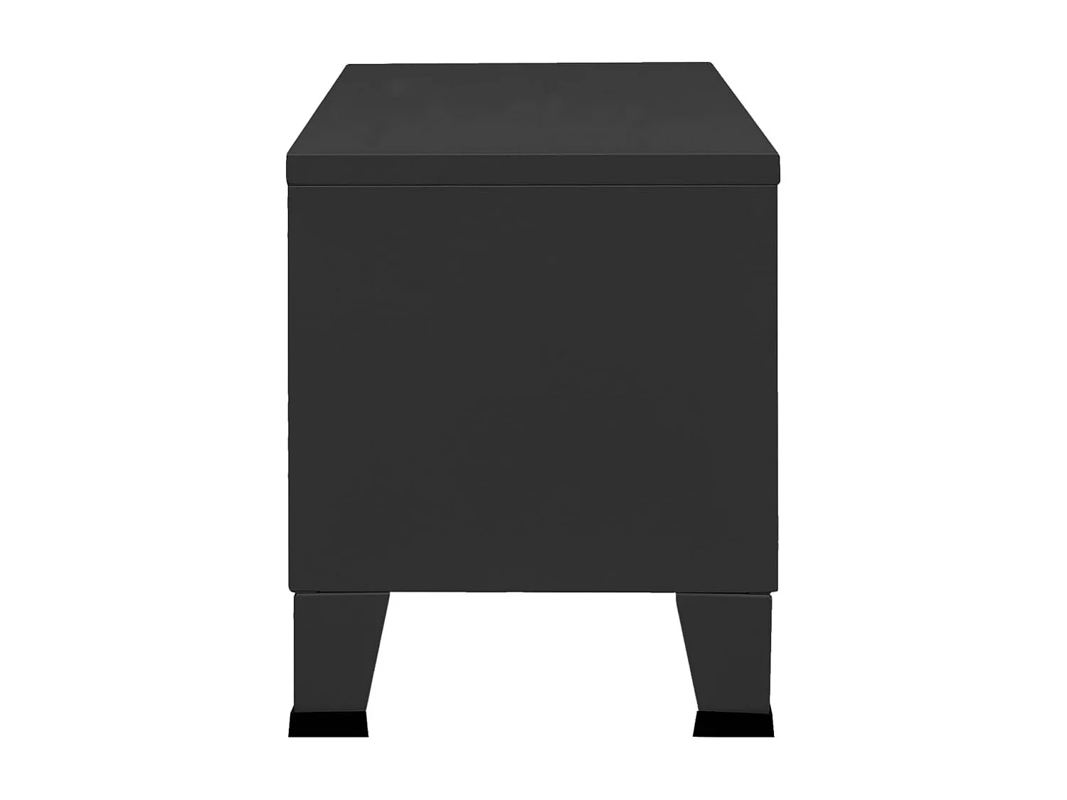 Timo  Meuble TV industriel Noir 105x35x42 cm Métal