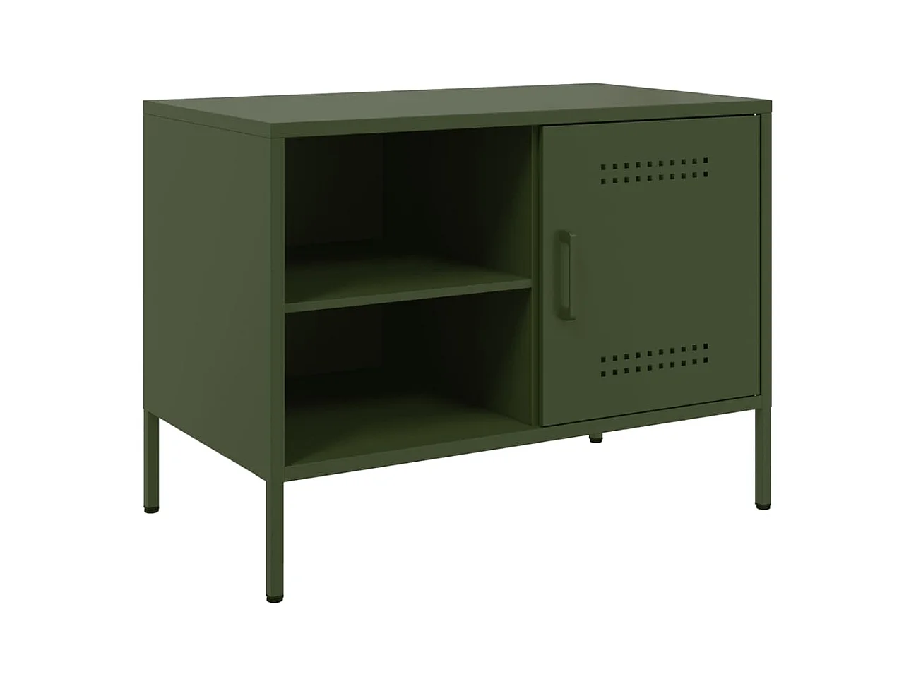 Neris  Meuble TV vert olive 68x39x50,5 cm acier