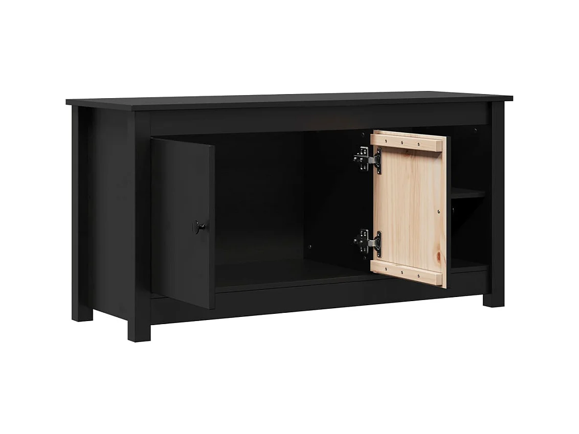 Clinton Corners  Tv-meubel 103x36,5x52 cm massief grenenhout zwart