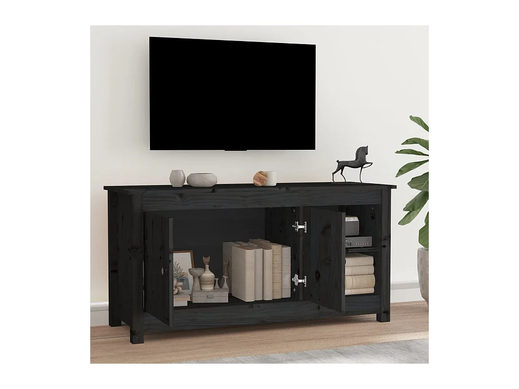 Clinton Corners  Tv-meubel 103x36,5x52 cm massief grenenhout zwart