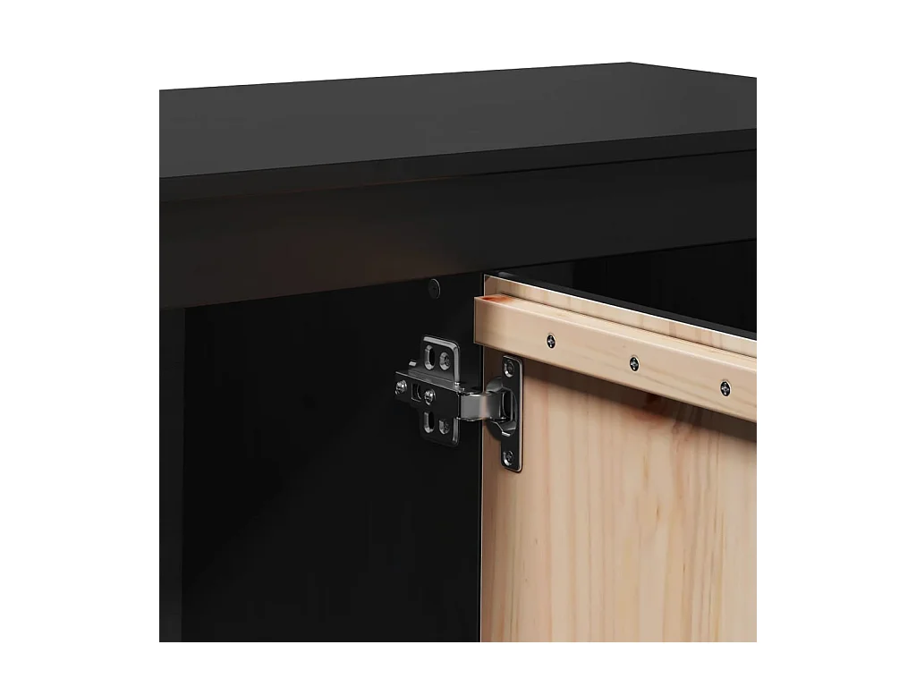 Clinton Corners  Tv-meubel 103x36,5x52 cm massief grenenhout zwart