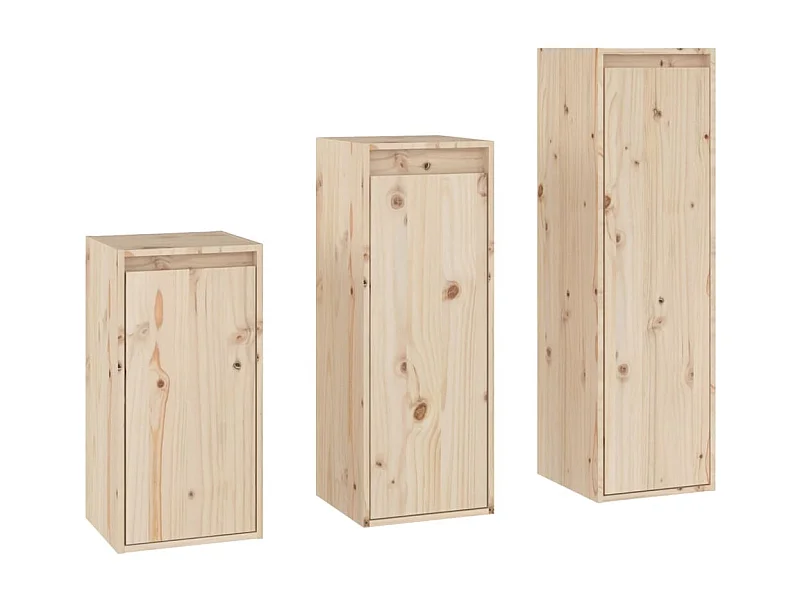 Yrorin  Meubles TV 3 pcs Bois massif de pin
