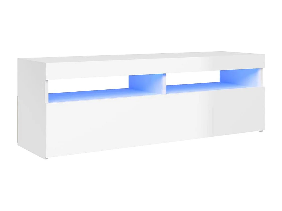 Ilion  Tv-meubel met LED-verlichting 120x35x40 cm hoogglans wit