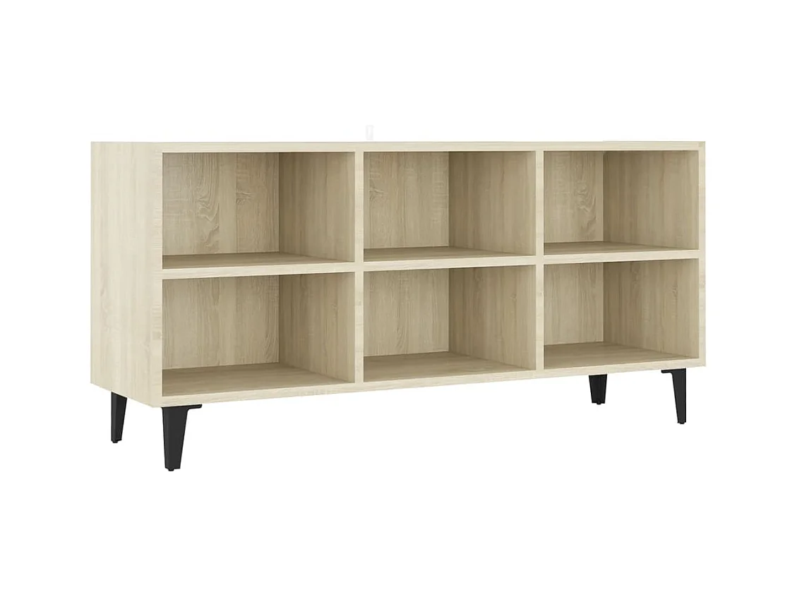 Eadestown  Meuble TV avec pieds en métal Chêne sonoma 103,5x30x50 cm