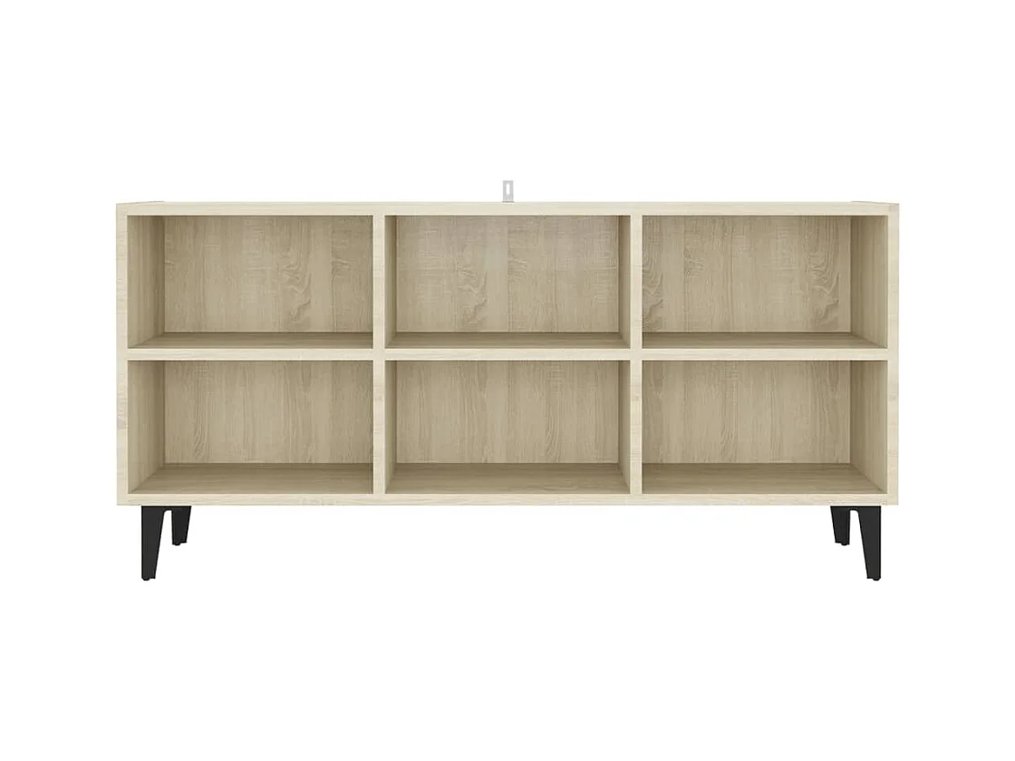 Eadestown  Meuble TV avec pieds en métal Chêne sonoma 103,5x30x50 cm