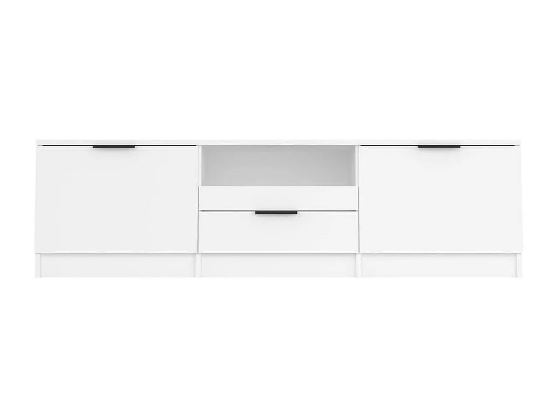 Waldor  Meuble TV Blanc 140x35x40 cm Bois d'ingénierie