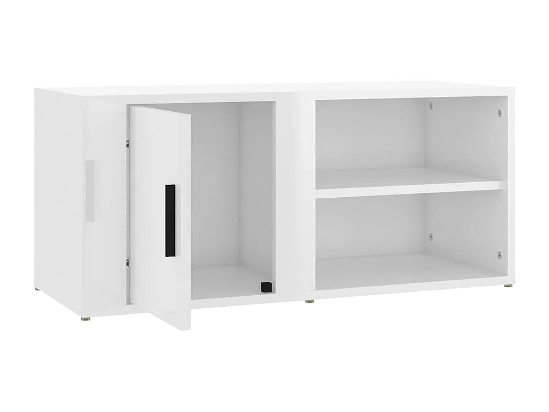 Arnaldo  Meubles TV 2 pcs Blanc brillant 80x31,5x36 cm Bois d'ingénierie
