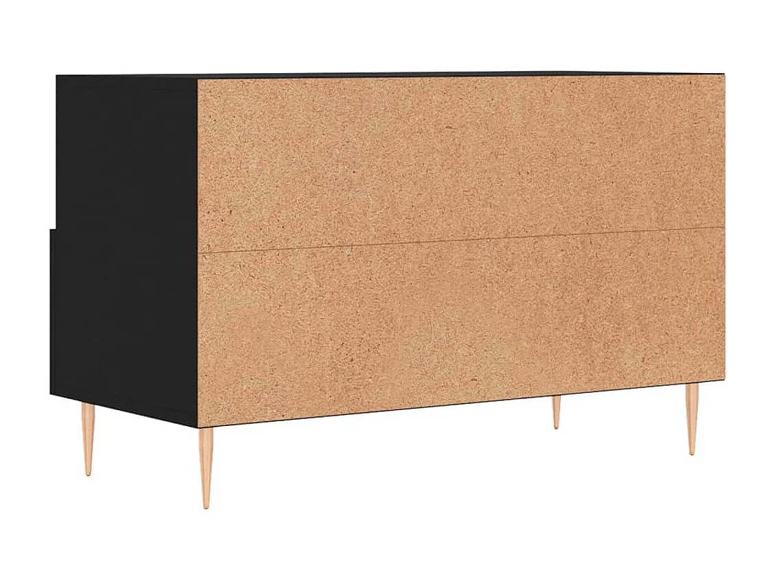 Oona  Meuble TV Noir 80x36x50 cm Bois d'ingénierie