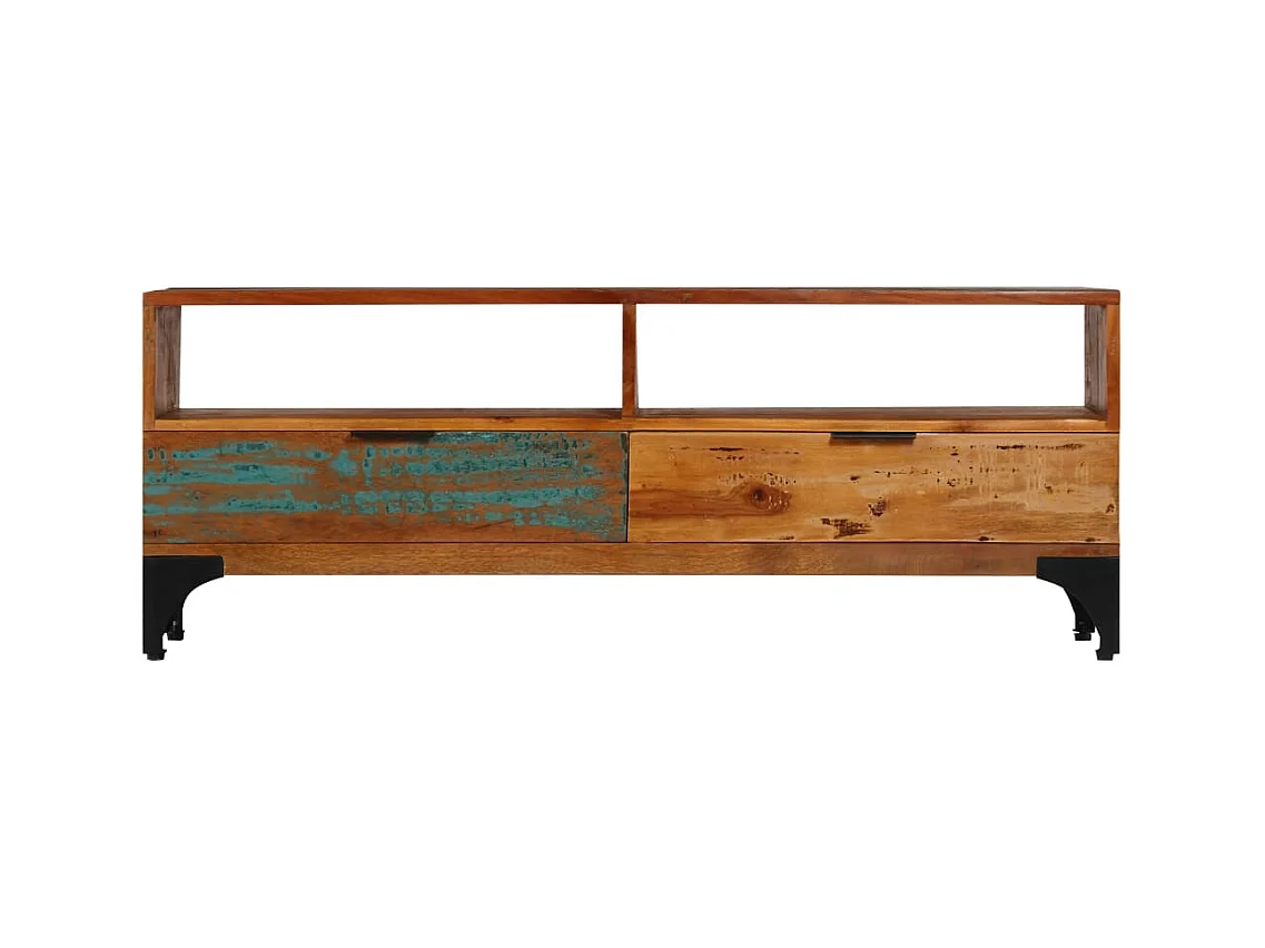 Leyla  Meuble TV 118x35x45 cm Bois de récupération massif