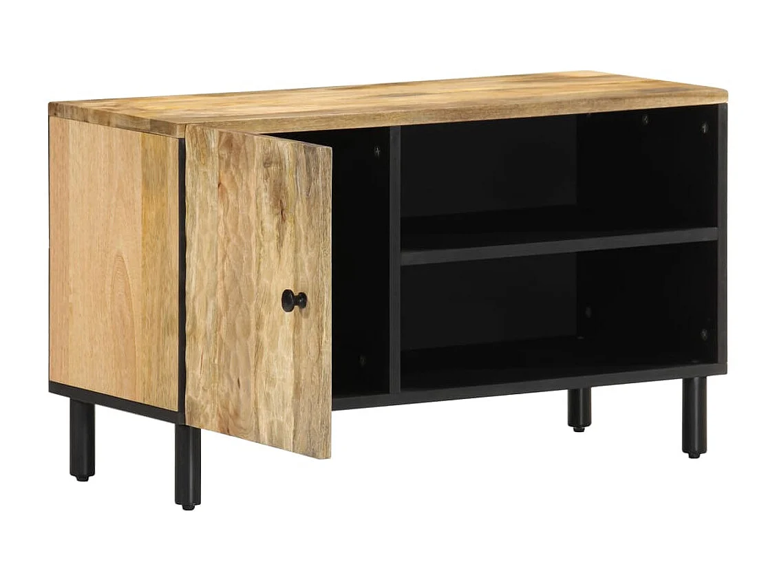 Mjolen  Meuble TV 80x31x46 cm bois massif de manguier