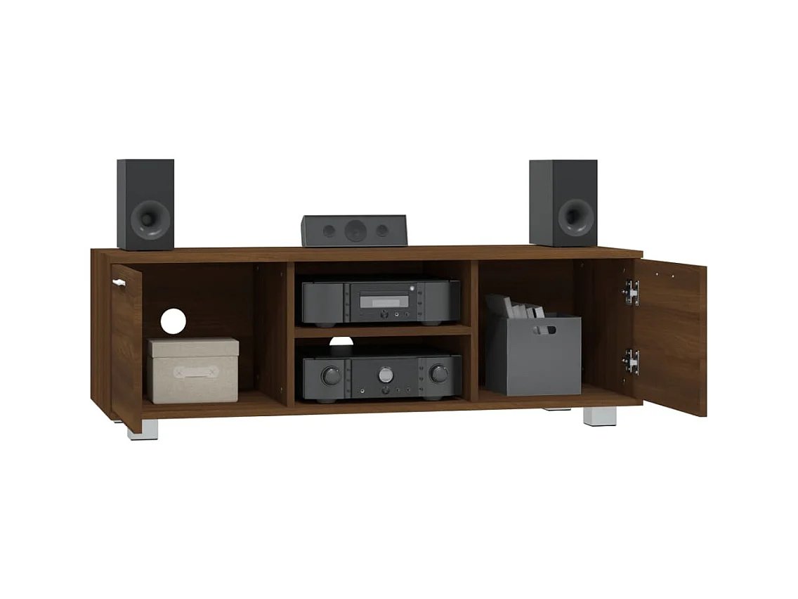 Stuarts Draft  Meuble TV Chêne marron 120x40,5x35 cm Bois d'ingénierie