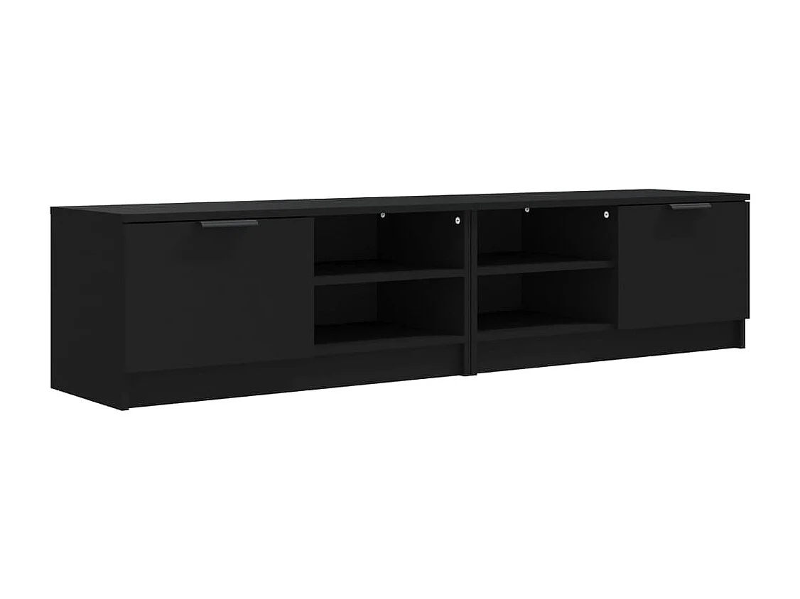 Bryvra  Mueble para TV 2 pzas madera contrachapada negro 80x35x36,5 cm