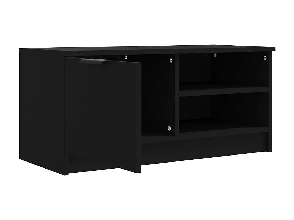 Bryvra  Mueble para TV 2 pzas madera contrachapada negro 80x35x36,5 cm