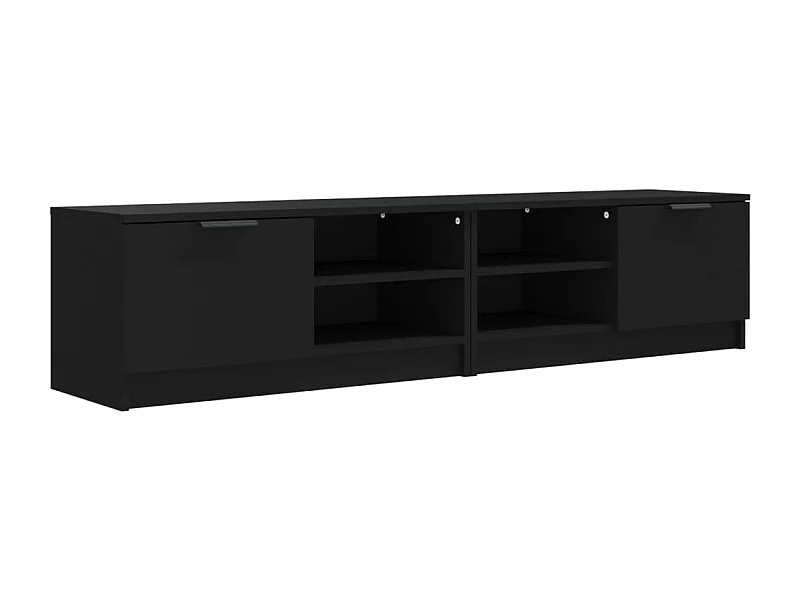 Bryvra  Meubles TV 2 pcs Noir 80x35x36,5 cm Bois d'ingénierie