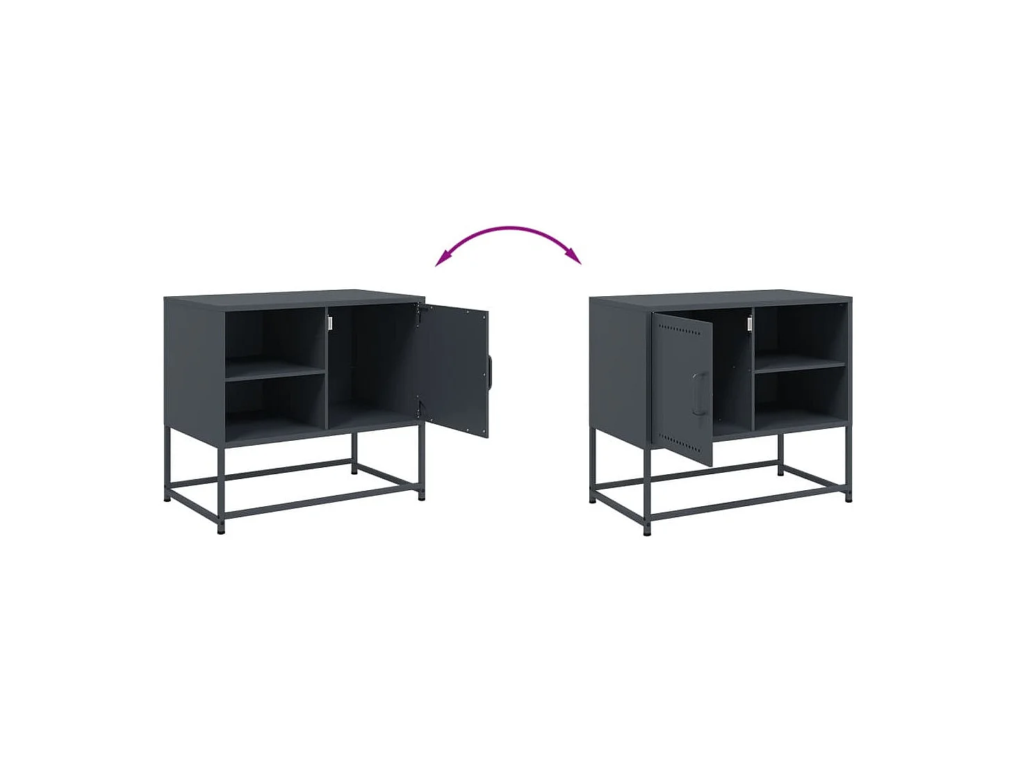 Lysri  Tv-meubel 100,5x39x60,5 cm staal roze