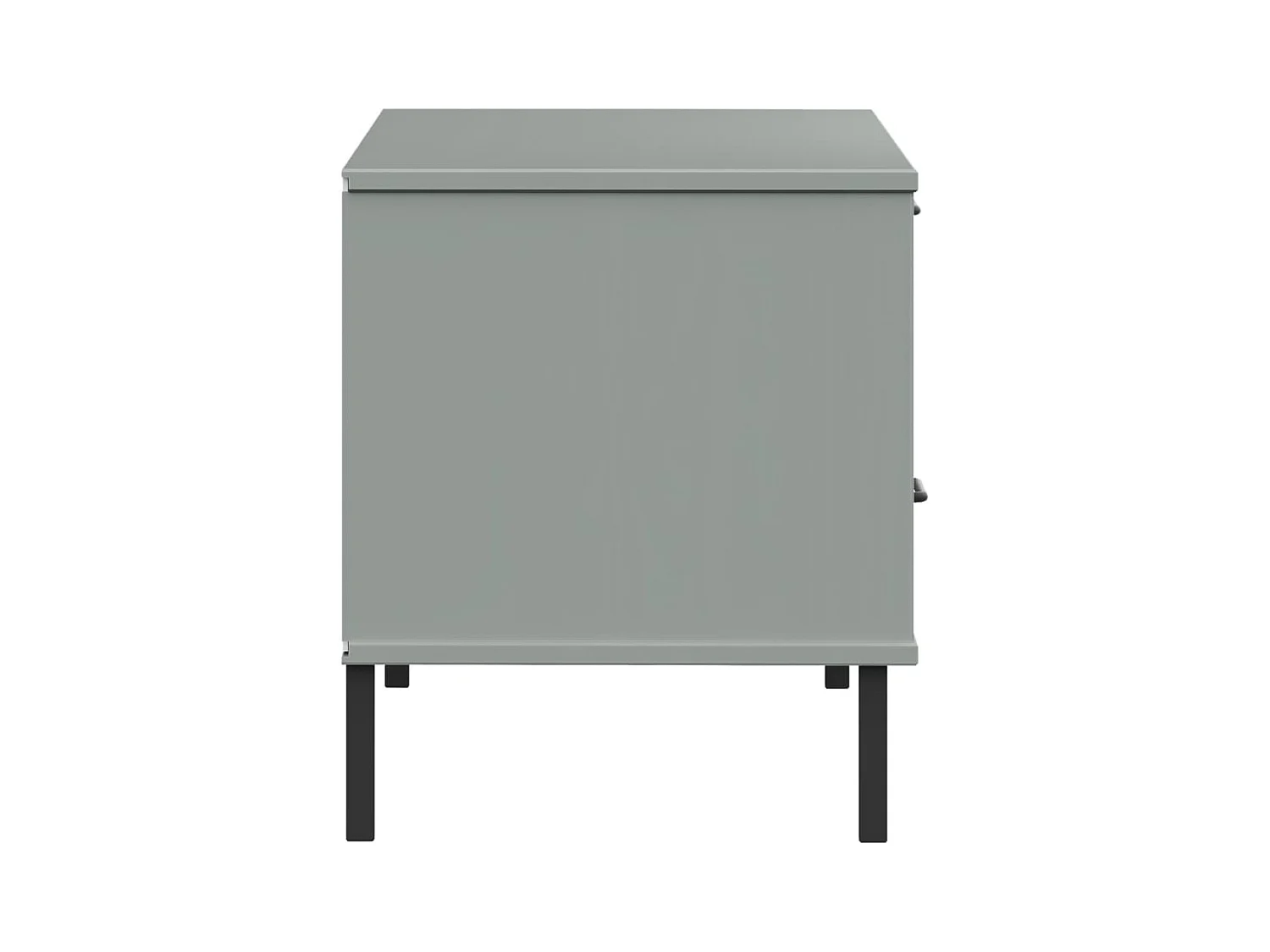 Gylmar  Meuble TV avec pieds en métal Gris Bois de pin massif OSLO