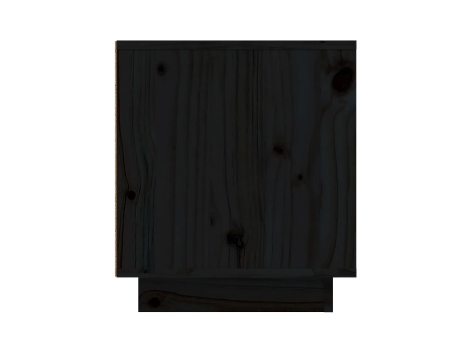 Arwen  Meuble TV Noir 110x35x40,5 cm Bois de pin massif