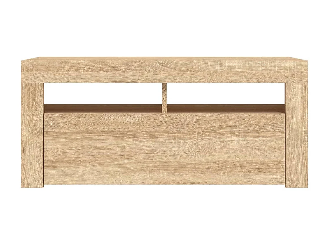 Kristineberg  Meuble TV avec lumières LED chêne sonoma 90x35x40 cm