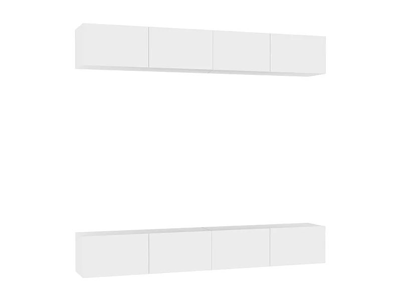 Sultan  Meubles TV 4 pcs Blanc 100x30x30 cm Bois d'ingénierie